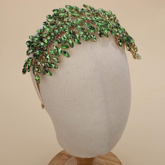 Bridal Crystal Headband for Wedding Party Silver Large Crystal Headpiece Hair Ac - Picture 1 of 5